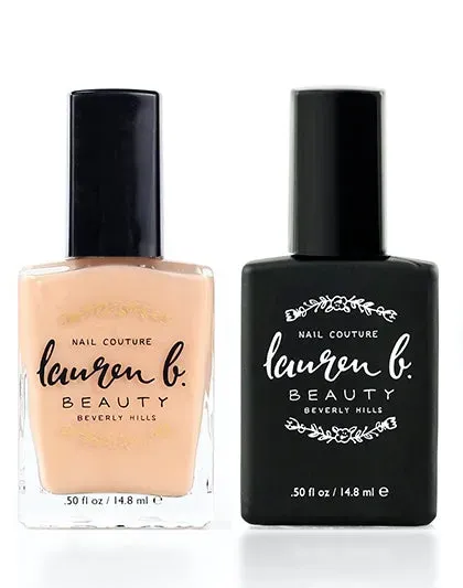 Lauren B Beauty Nail Perfecter e Top Coat set base vegan
