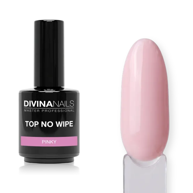 Diva Nails Top Pinky No Wipe top coat 15ml rosa latte antigiallo