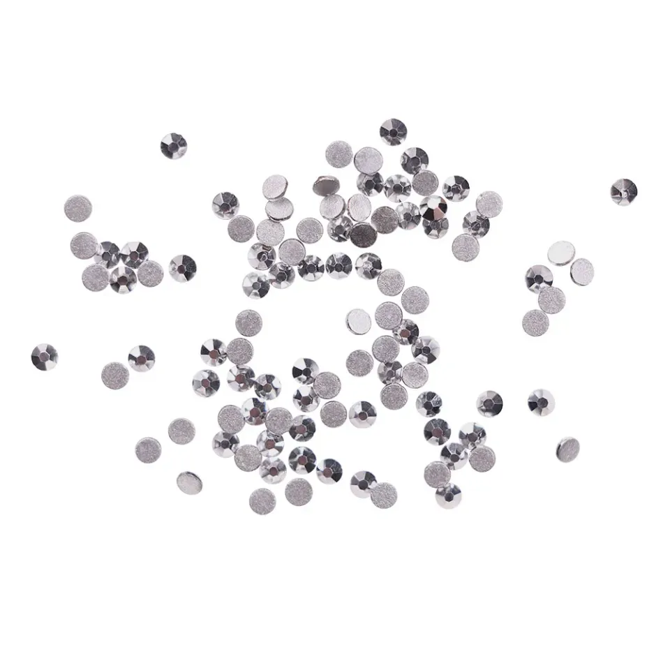 Komilfo Strass Unghie Argento Misura 4 100 pz Brillanti