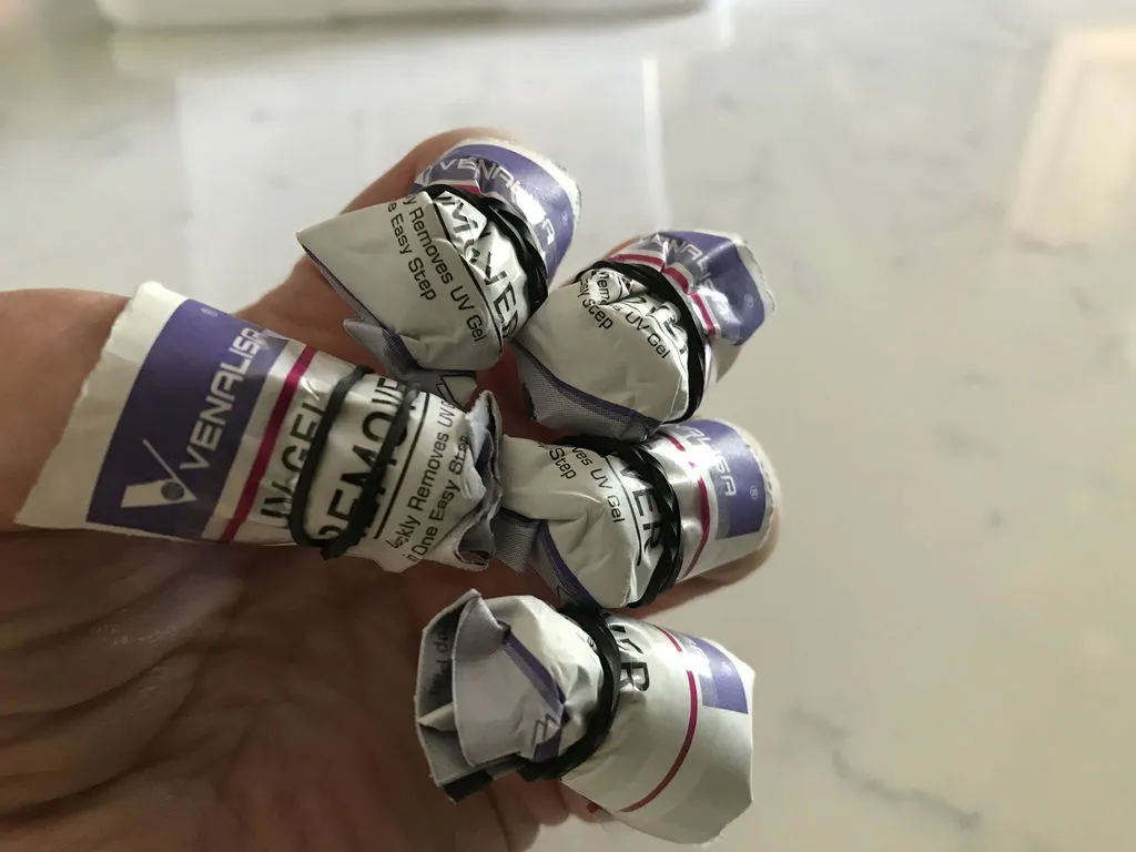 Venalisa UV Gel Remover solvente unghie 120 pezzi rimozione rapida