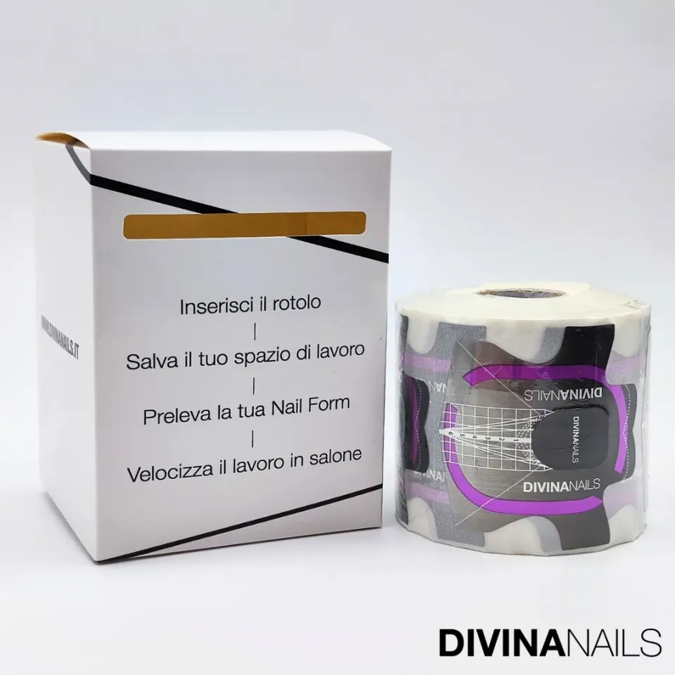 Diva Nails Perfect Salon Shape Nail Form Alluminio 300pz con Box