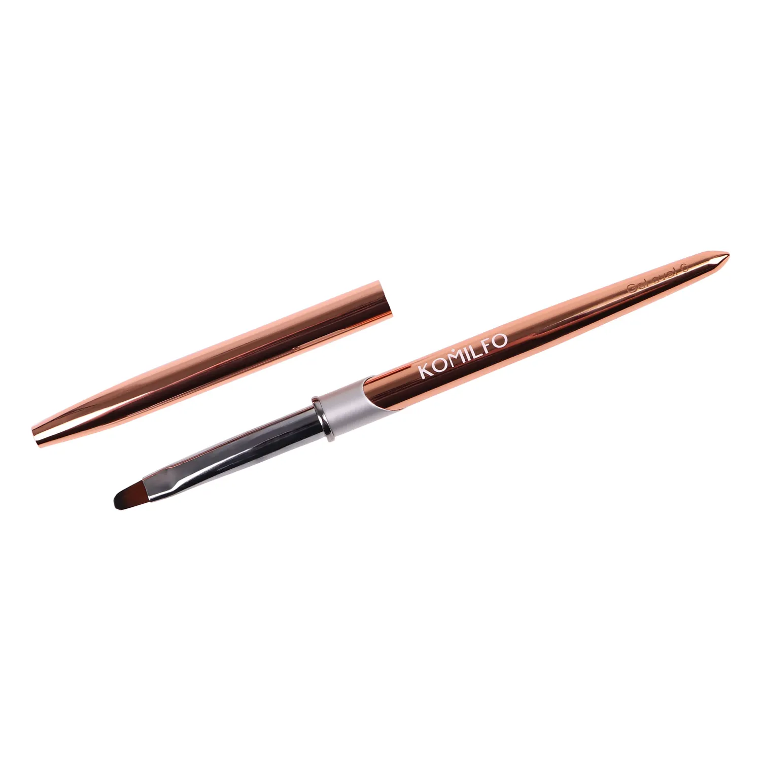 Komilfo Rose Gold Gel pennello unghie ovale 6 nylon gel