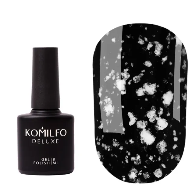Komilfo No Wipe Snow top unghie 8 ml particelle bianche