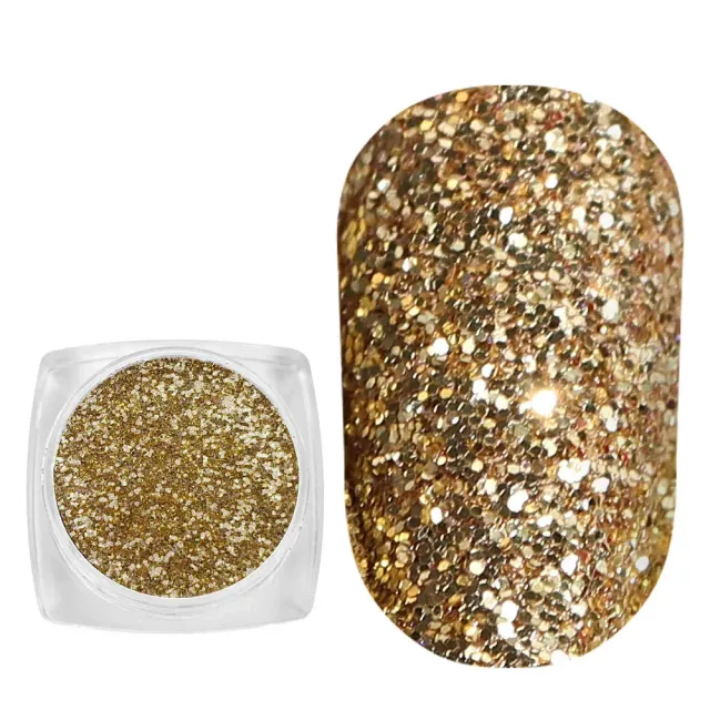 Komilfo glitter 109F polvere unghie 2,5 g oro chiaro