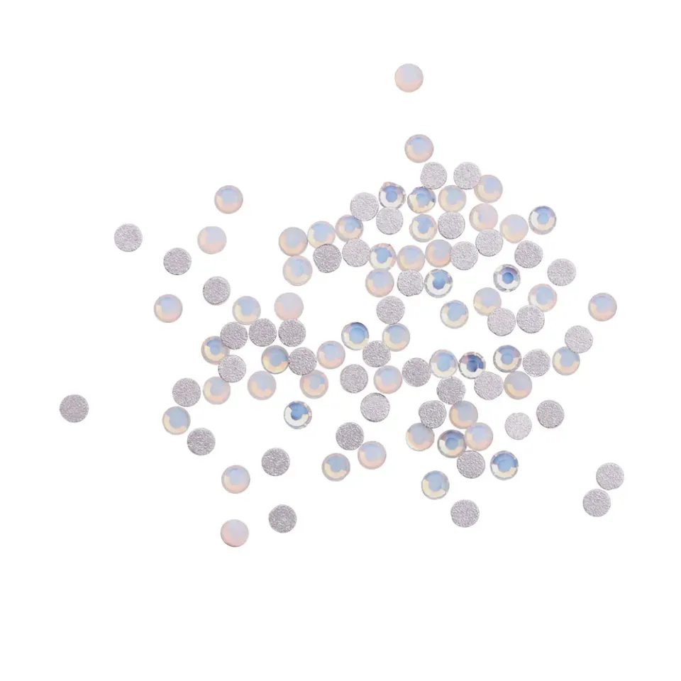 Komilfo Rhinestones White Opal strass unghie misura 6 da 100pz