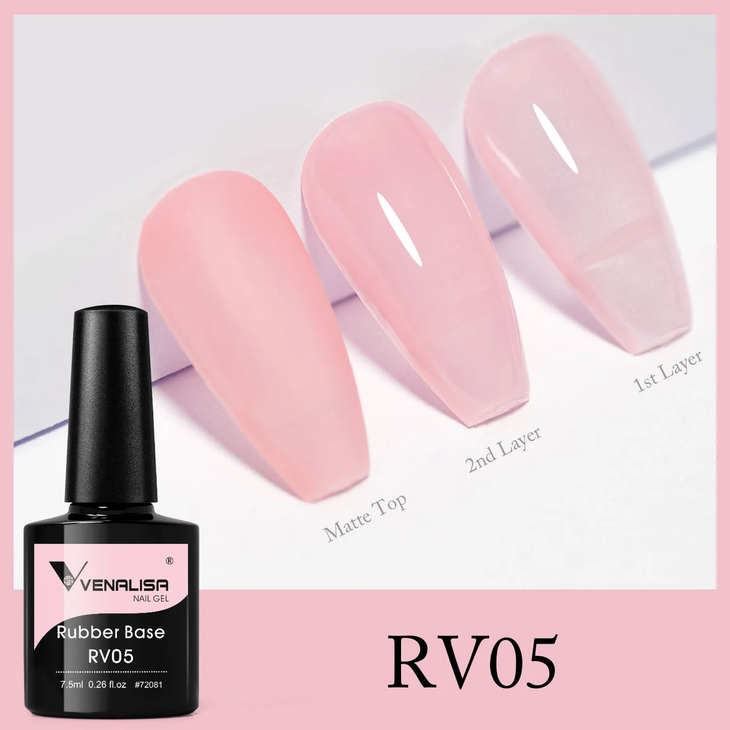 Venalisa Rubber Base Gel Semipermanente 7,5ml Nude