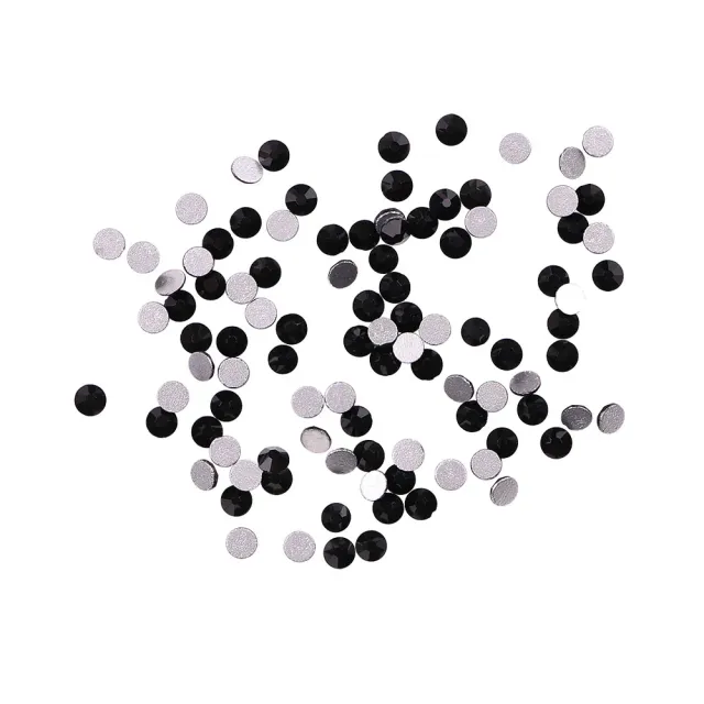 Komilfo strass unghie Jet Black misura 8 confezione 100 pezzi