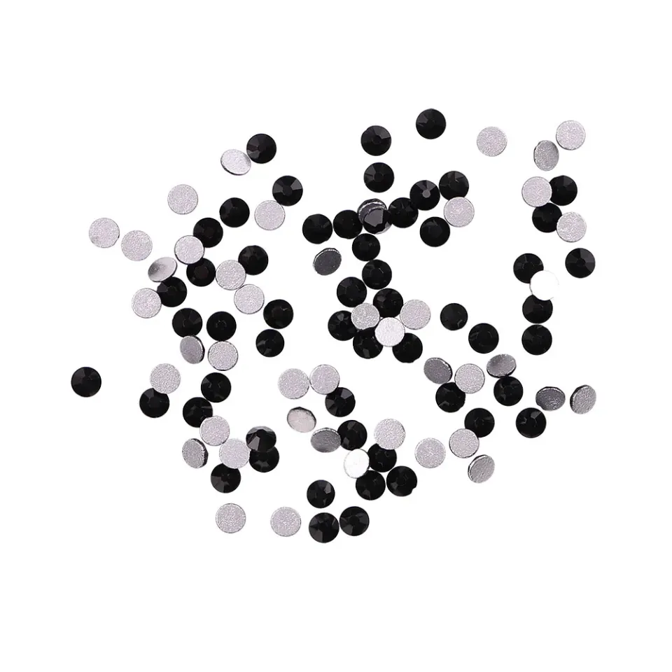 Komilfo strass unghie Jet Black misura 8 confezione 100 pezzi