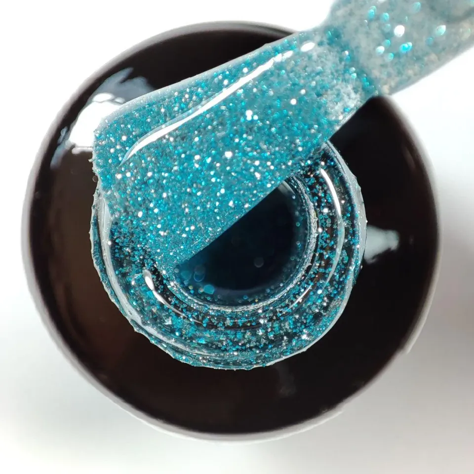 Diva Nails The Gel Polish 534 Acqua Marina Smalto Semipermanente 8ml Glitter
