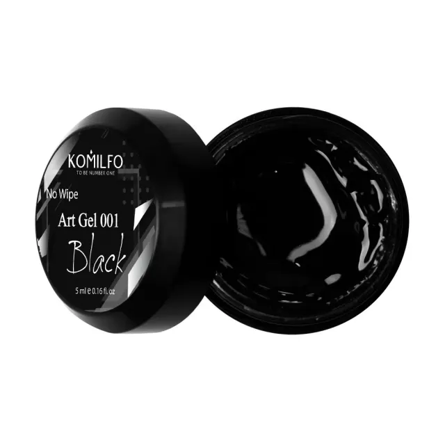 Komilfo No Wipe Art Gel 001 gel nail art 5 ml nero