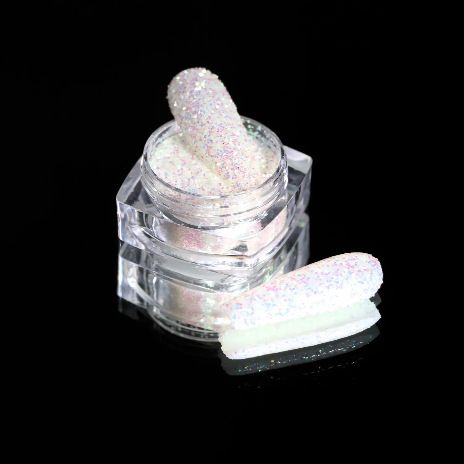 Komilfo Glitter 002 decorazione unghie fotocromatica bianco blu 2,5 g