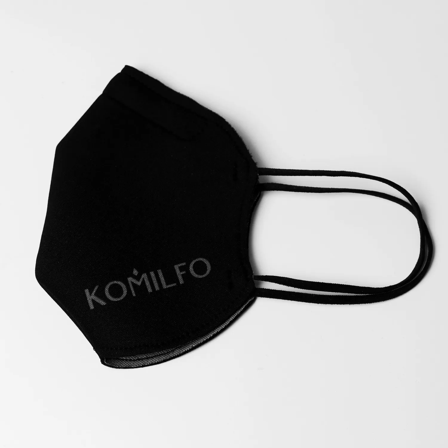 Komilfo Black Mask mascherina nera lavabile riutilizzabile