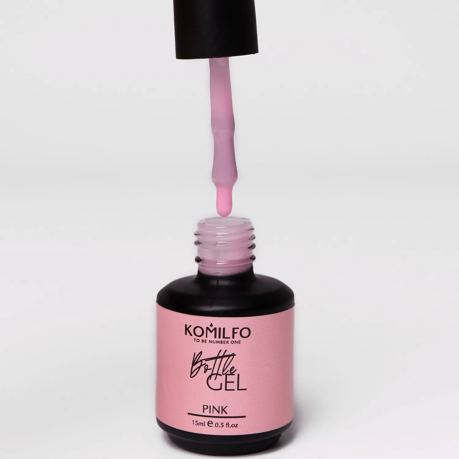 Komilfo Bottle Gel Pink gel in flacone 15 ml con pennello