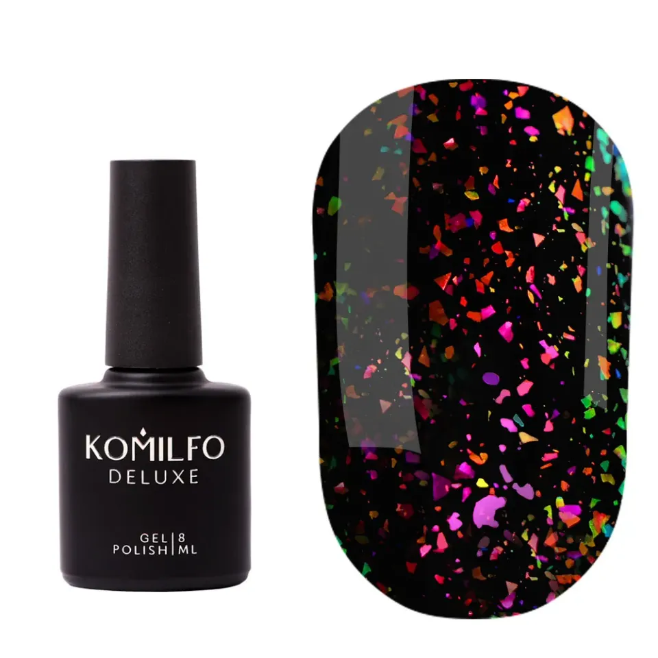 Komilfo No Wipe Chameleon Top top con unicorn flakes 8 ml