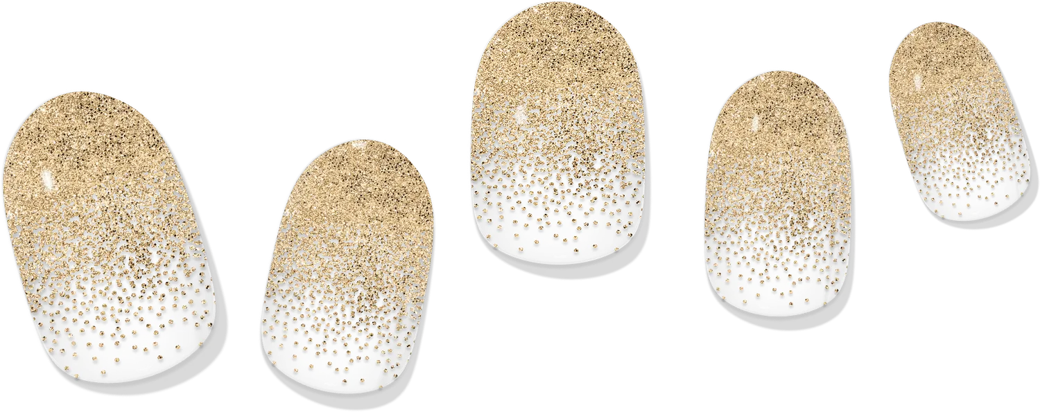 Lauren B Beauty Gold Dusted nail wraps gel adesivi oro