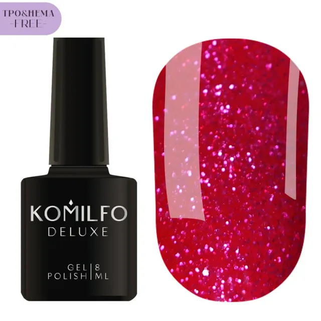 Komilfo Glitter G026 smalto semipermanente 8 ml effetto glitter