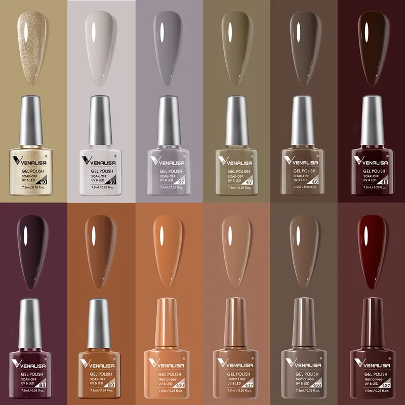 Venalisa Z0812 Brown Earth smalto gel 12x7,5ml toni marroni