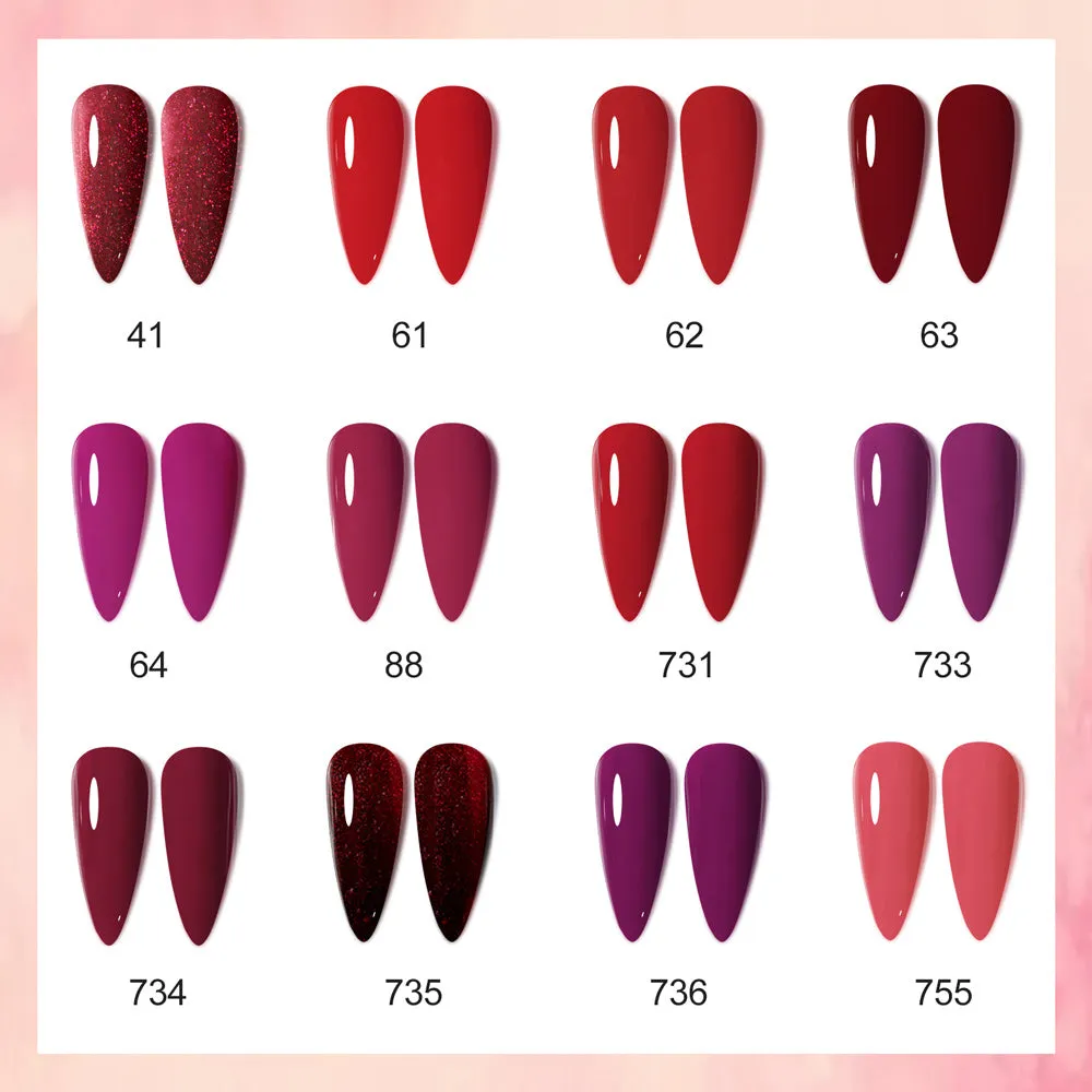 Venalisa Red Elegance set smalto gel 12 colori 7,5ml