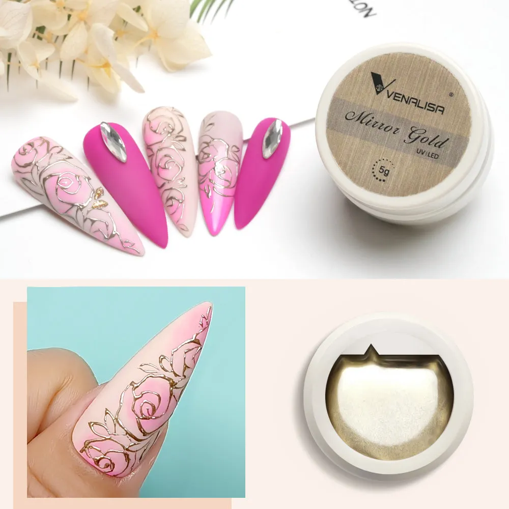 Venalisa Mirror Gold gel painting oro 5g effetto metallo