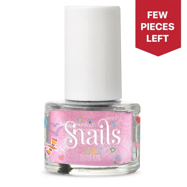 Snails Play Glitter Bomb smalto bimbi rosa glitter