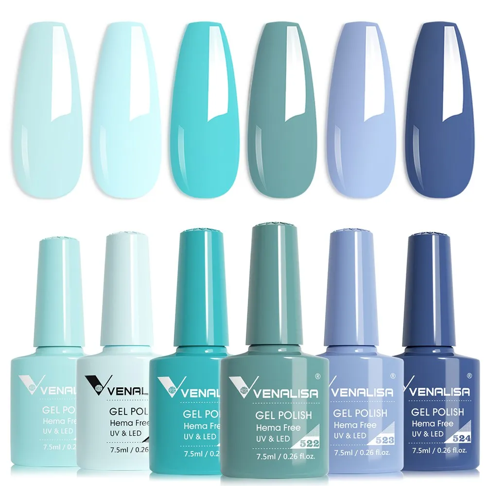 Venalisa Blue Lagoon smalto semipermanente 6pz blu
