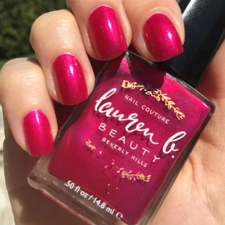 Lauren B Beauty Rose Bowl smalto rosa shimmer vegan