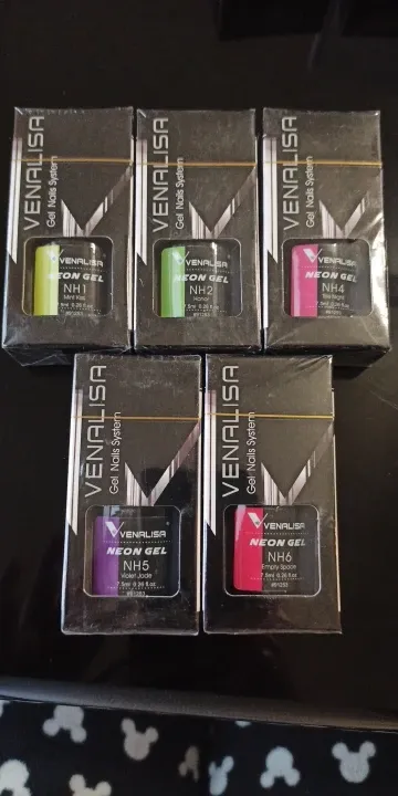 Venalisa Neon set smalti gel 6 colori 7,5ml fluo