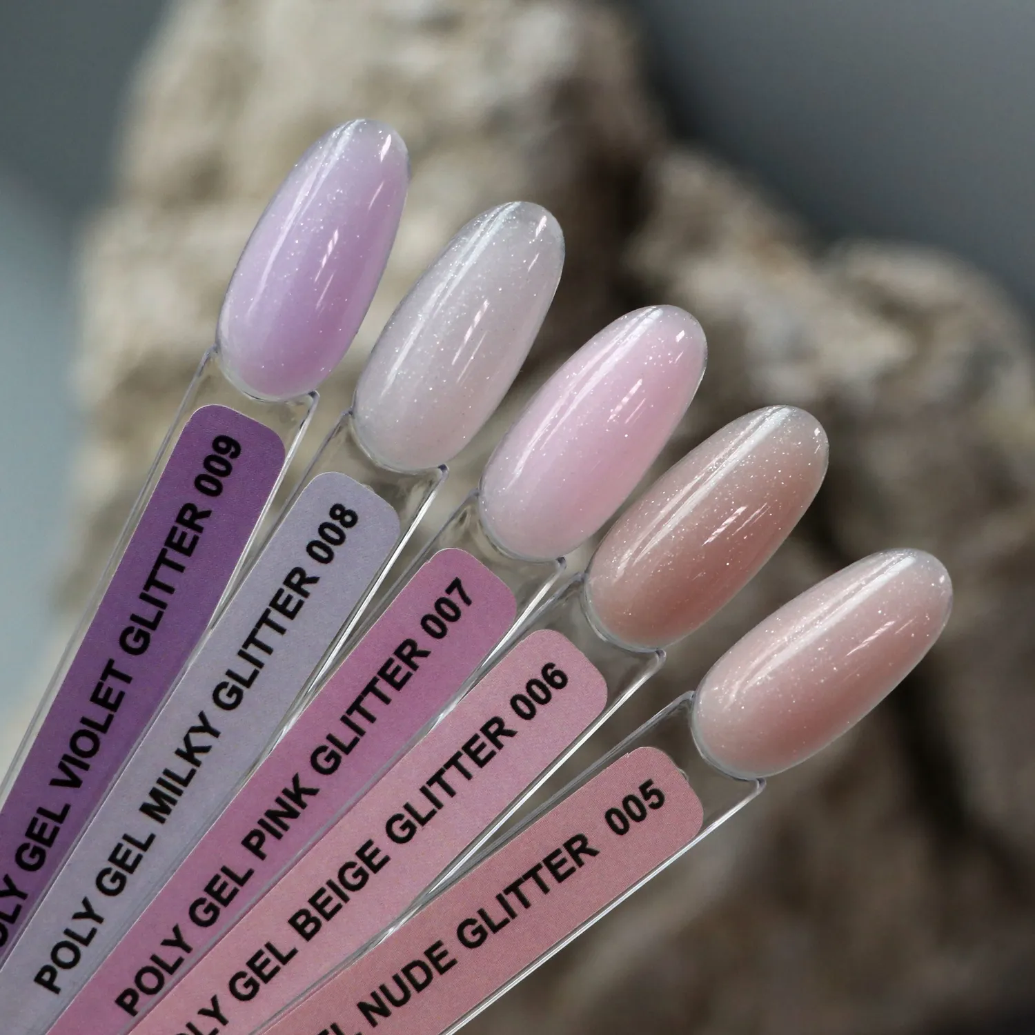 Komilfo PolyGel 009 polygel 15 ml viola glitter