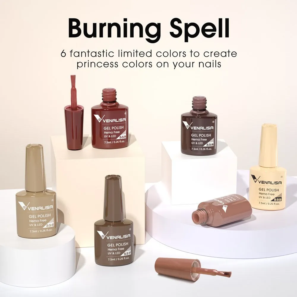 Venalisa Mocha Maven 2228 set smalti gel marroni 6x7,5ml Hema free