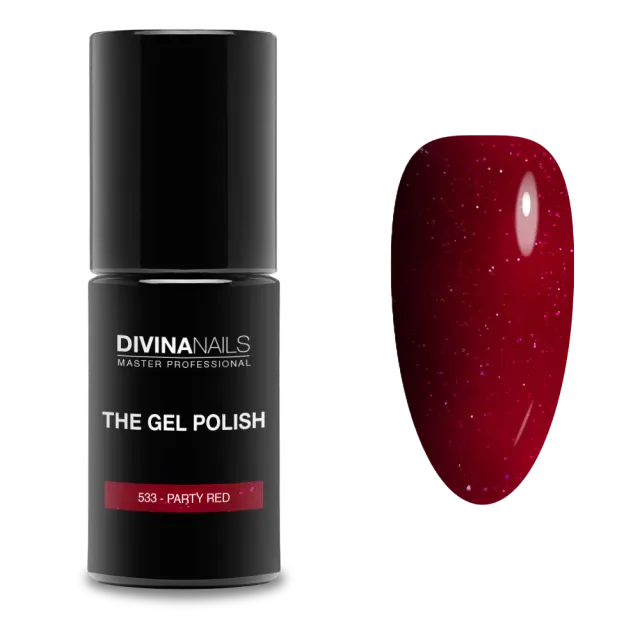 Diva Nails The Gel Polish 533 Party Red semipermanente 8ml rosso