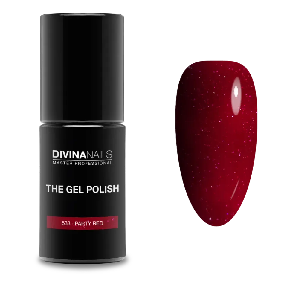 Diva Nails The Gel Polish 533 Party Red semipermanente 8ml rosso