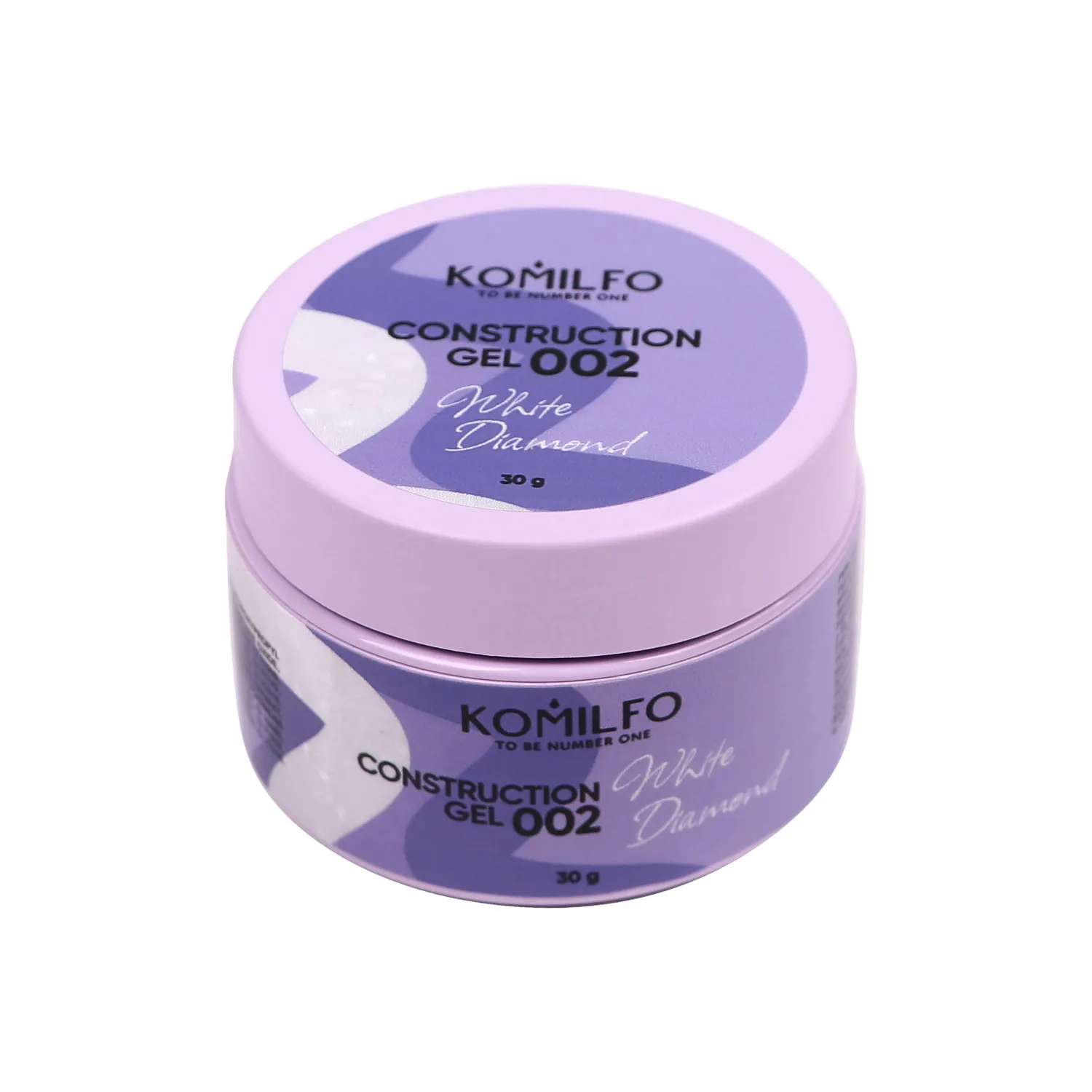 Komilfo Construction Gel 002 White Diamond gel 30 g glitter