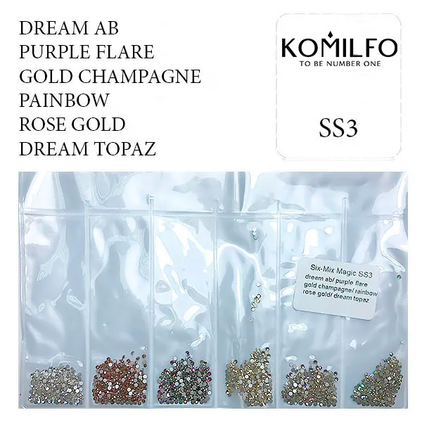 Komilfo Six-Mix Magic strass unghie ss3 1600 pz