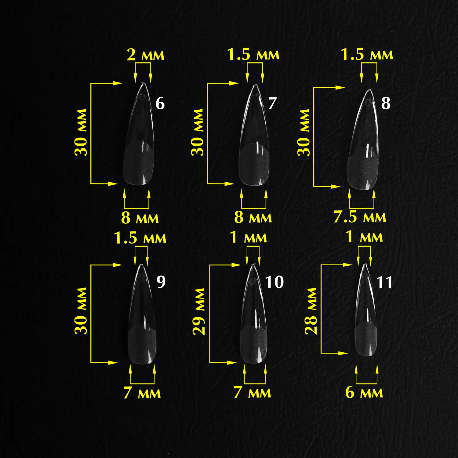Komilfo SoFast Stiletto nail form ricostruzione 240 pz stiletto