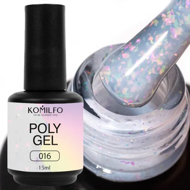Komilfo PolyGel 016 gel unghie 15 ml rinforzante