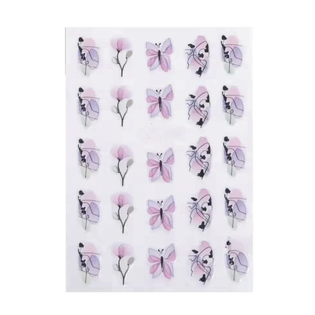 Diva Nails Stickers Butterfly Rose stickers unghie farfalle