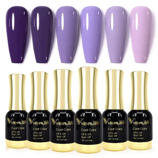 Venalisa Lydia Purple Z002 smalto gel 6 colori 12ml vegan