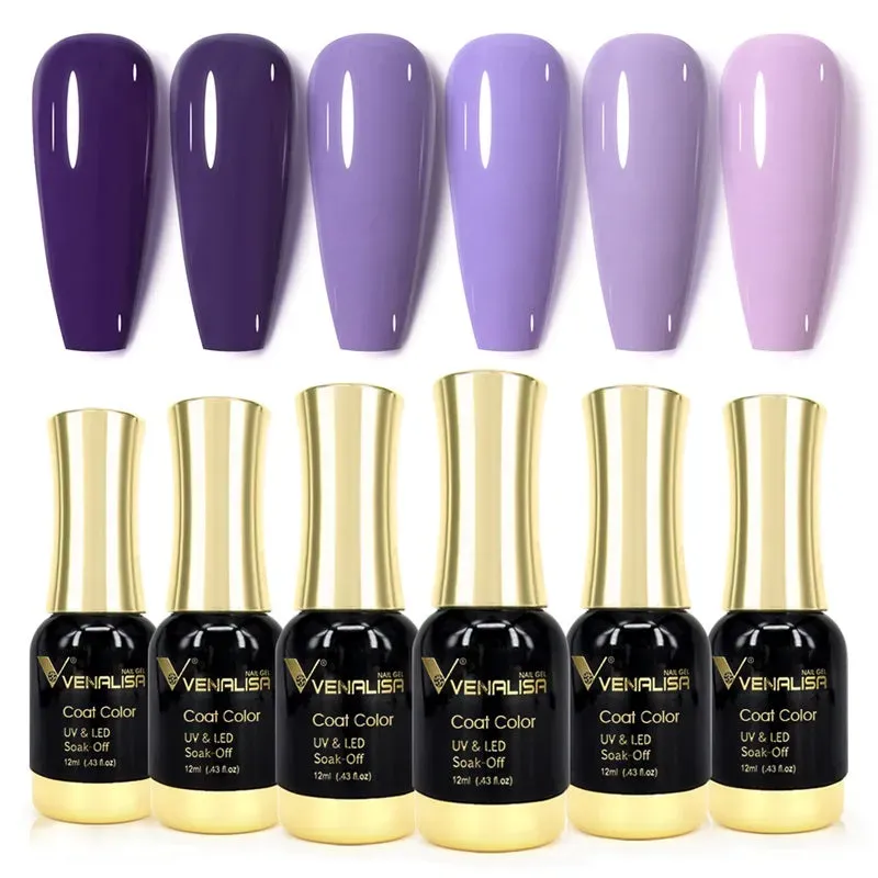 Venalisa Lydia Purple Z002 smalto gel 6 colori 12ml vegan