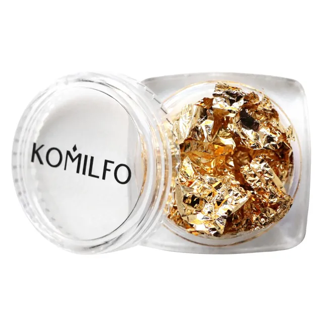 Komilfo Foil Unghie Oro Effetto Craquelé in Barattolo
