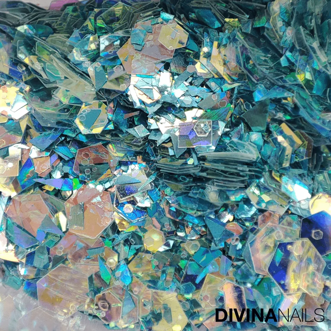 Diva Nails Diamond Holo Mermaid Hexagon glitter 2g olografico