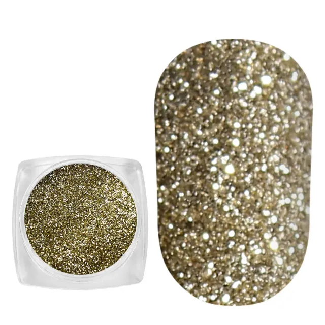Komilfo Spangles 105D glitter unghie oro bianco 2,5 g