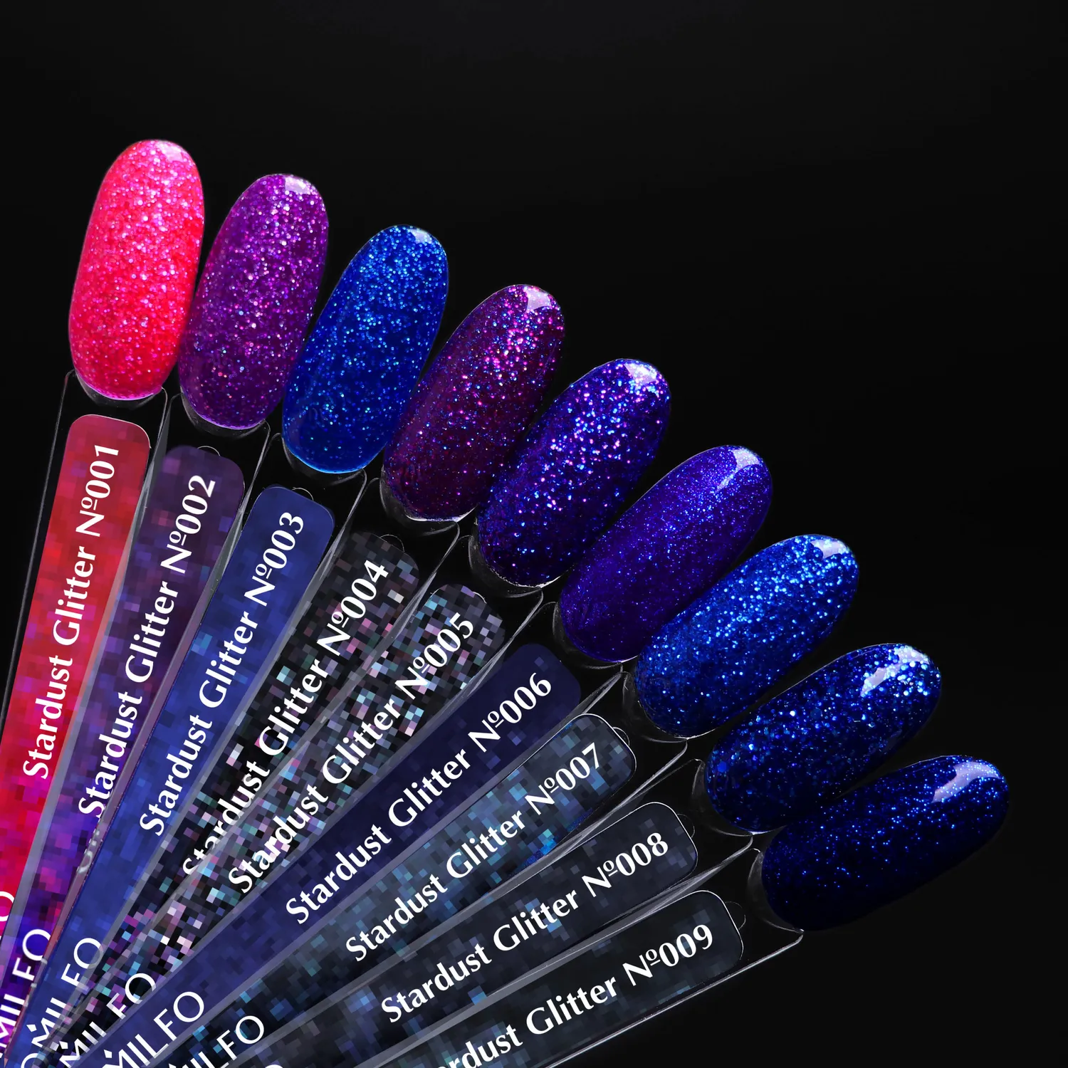 Komilfo Stardust Glitter 003 smalto semipermanente 8 ml blu