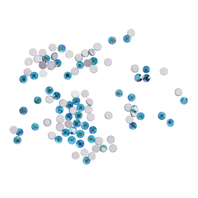 Komilfo strass unghie Blue Zircon 100 pz misura 3