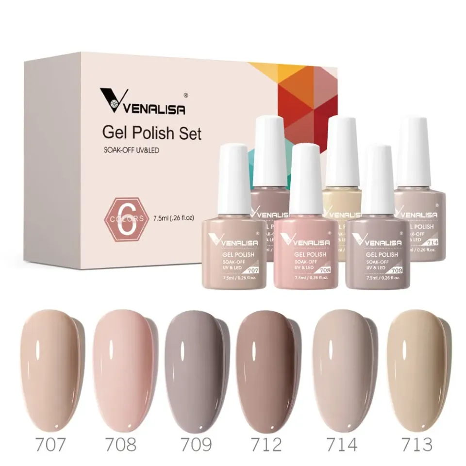Venalisa Classic Nude Kit Smalto Gel 6x7,5ml Nude