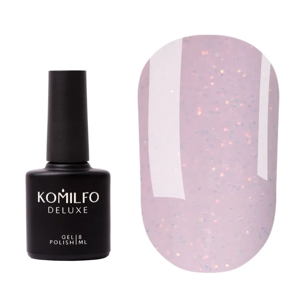 Komilfo Moon Crush Base 104 base glitter 8 ml rosa