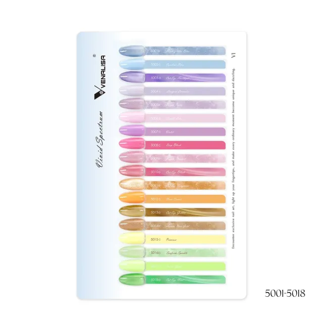 Venalisa Color Card 10ML cartella 60 colori 5001-5108