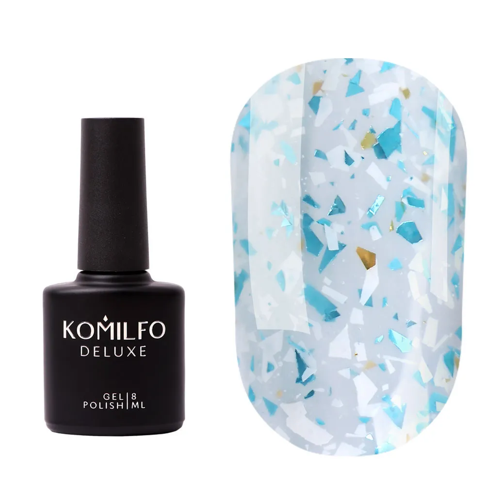 Komilfo Glassy Base GB004 base unghie 8 ml flakes
