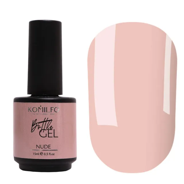 Komilfo Bottle Gel Nude gel in flacone con pennello 15 ml rinforzante