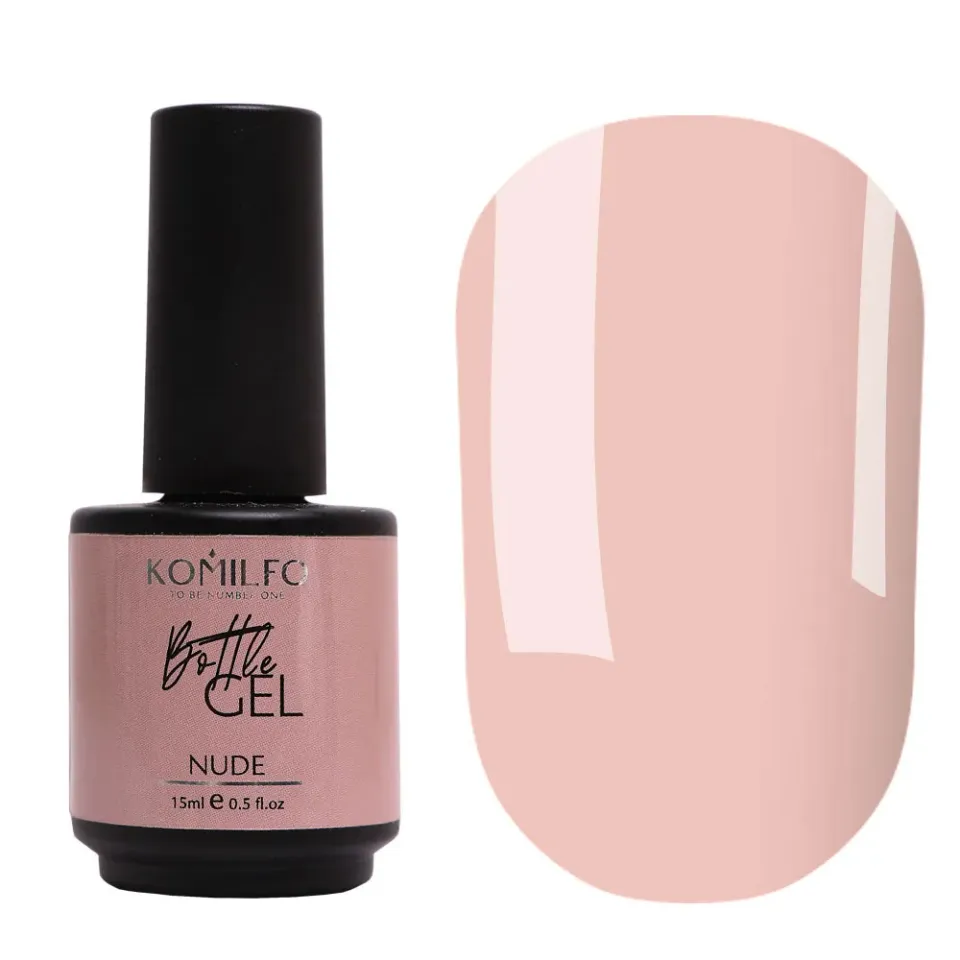 Komilfo Bottle Gel Nude gel in flacone con pennello 15 ml rinforzante