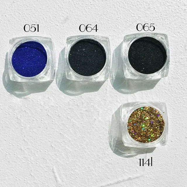 Komilfo 064 glitter unghie blu grafite 0,08 mm 2,5 g